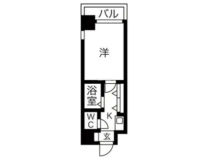 エステムコート大阪城南(1K/5階)の間取り写真