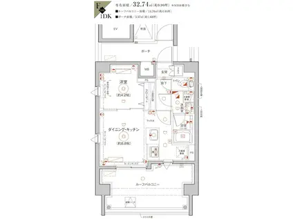 LEA横濱天王町六番館(1DK/7階)の間取り写真