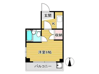 サンモーリス(1K/3階)の間取り写真