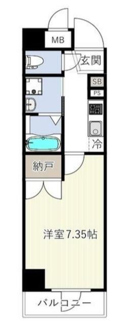 ES GRANDE門前仲町(1K/4階)の間取り写真
