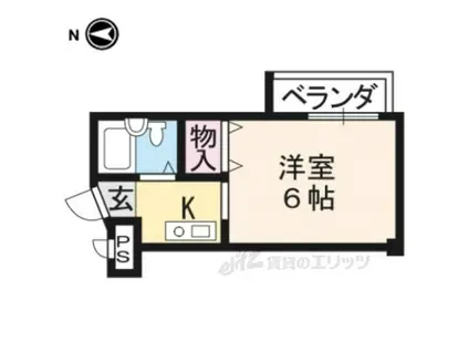 七条ソフィア(1K/3階)の間取り写真