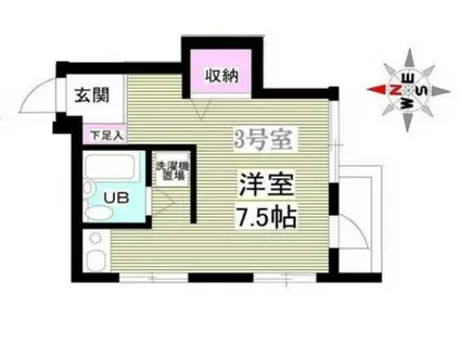 ロアジス高円寺(ワンルーム/1階)の間取り写真