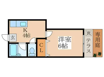 吉井荘(1K/1階)の間取り写真