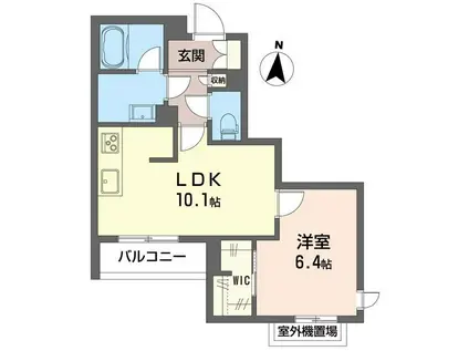 シャーメゾン大和東レジデンス(1LDK/2階)の間取り写真