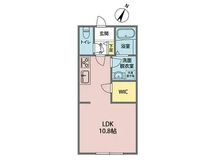 カーサ アレグリア(ワンルーム/2階)の間取り写真