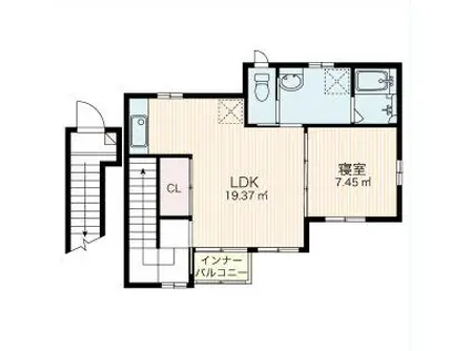 コロニーK(1LDK/2階)の間取り写真