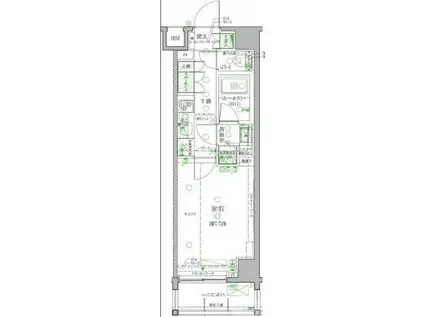 クレヴィスタ板橋西台II(1K/6階)の間取り写真