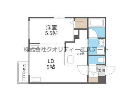 ガレット(1LDK/4階)の間取り写真
