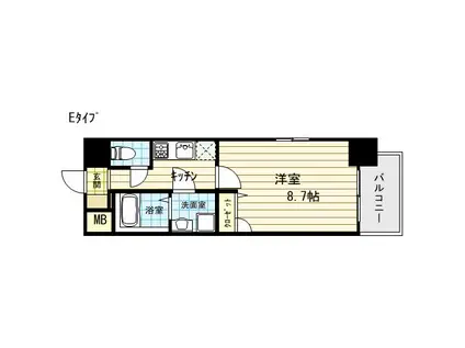 エスリード大阪天満宮(1K/5階)の間取り写真