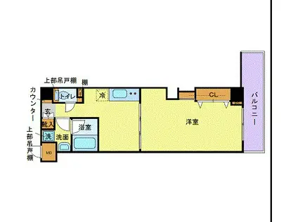 フェニックス江戸川橋(1DK/1階)の間取り写真