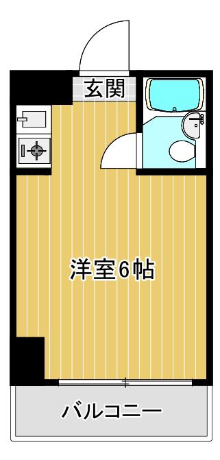 ラ・ビスタ(1K/2階)の間取り写真