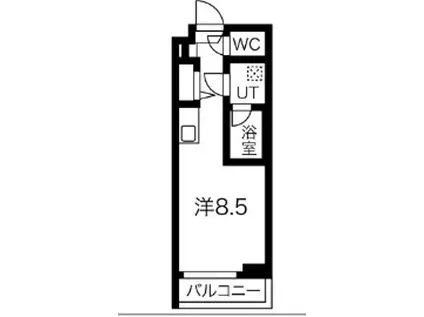 クラリッサ川崎梶ヶ谷(ワンルーム/4階)の間取り写真