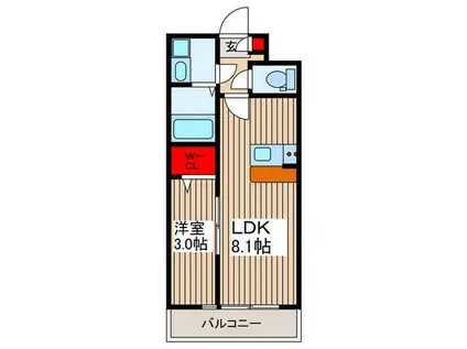 グランエスポワール東浦和(1LDK/1階)の間取り写真