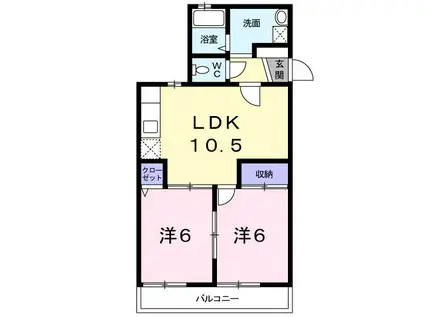 メメント・モリ(2LDK/1階)の間取り写真
