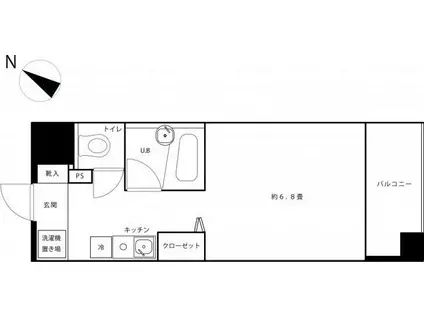 セイコーガーデンVI(1K/11階)の間取り写真