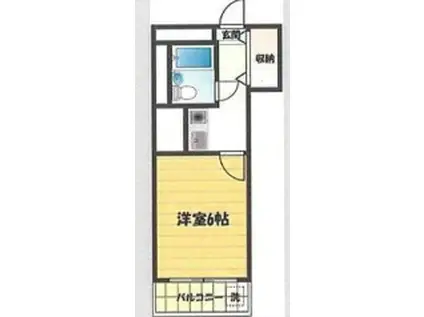 サンパレス赤塚(1K/5階)の間取り写真