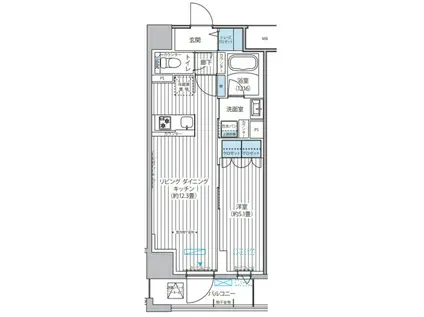 メゾン クロロ(1LDK/8階)の間取り写真