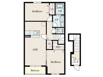 ヴェルデュール(2LDK/2階)の間取り写真