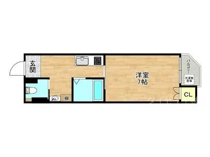 ベスト-ム旭通(1K/1階)の間取り写真