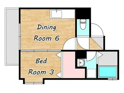 フィオーレ武(1DK/5階)の間取り写真