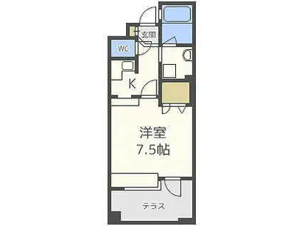 IVY SQUARE(1K/13階)の間取り写真