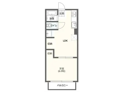 海風のROUTE16(1LDK/2階)の間取り写真