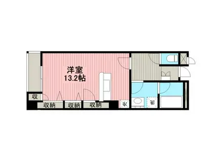 アプローズ(1K/7階)の間取り写真