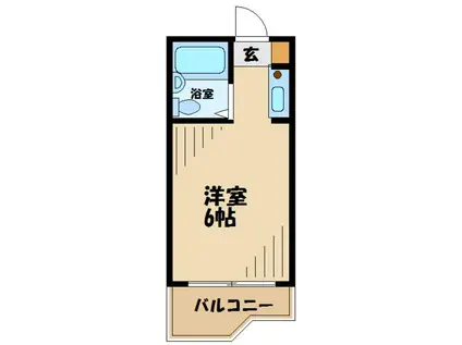 ラ・レジダンス・ド・アドラーブル(1K/2階)の間取り写真