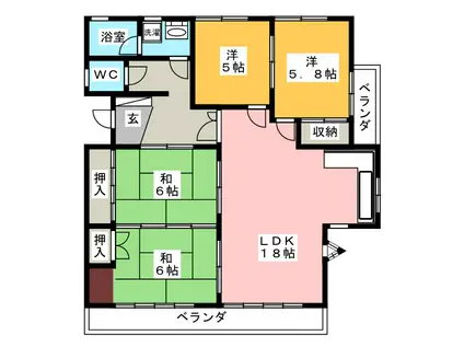 ビラ・デ・シーマ(4LDK/3階)の間取り写真