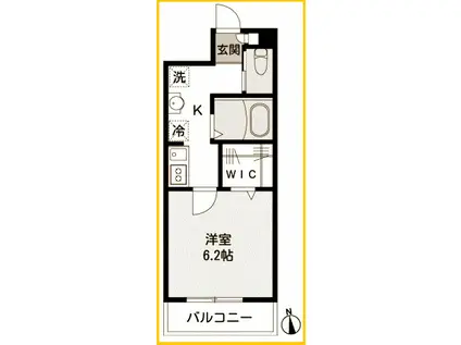 MIJAS MITSUZAWA SHIMOCHO(1K/3階)の間取り写真