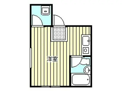 ハイツ川口(ワンルーム/3階)の間取り写真