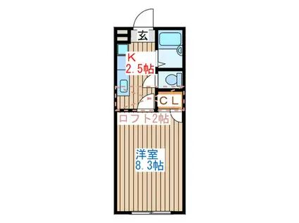 エスポワール広瀬(1K/1階)の間取り写真