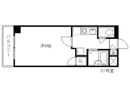 SHAMON東山(1K/2階)の間取り写真