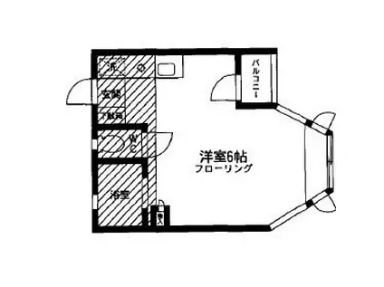 ベルフラワー(ワンルーム/2階)の間取り写真