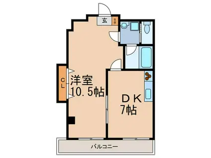 GRACE本山(1DK/4階)の間取り写真