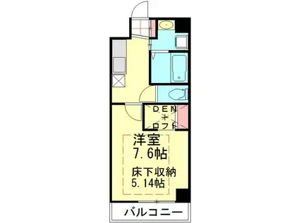 ルネス ポローニア(1K/4階)の間取り写真