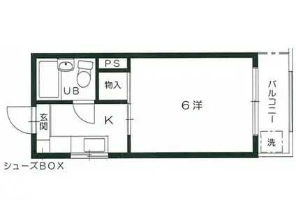 SUNNY 長束(1K/2階)の間取り写真