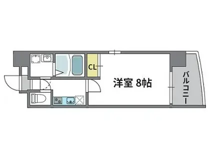 ウェンズ神戸(1K/10階)の間取り写真