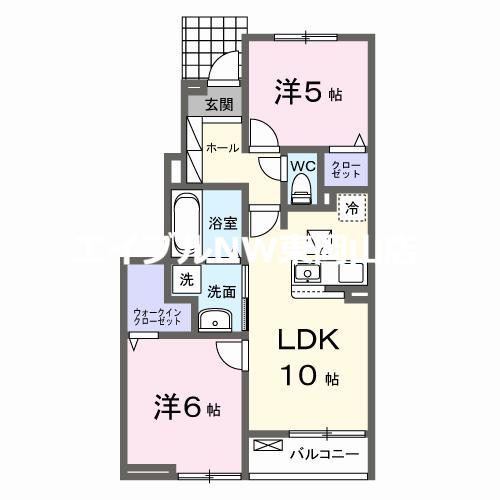 光テラス II(2LDK/1階)の間取り写真