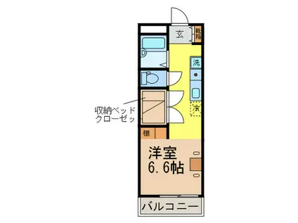 レオパレスハイムモーリー(ワンルーム/1階)の間取り写真
