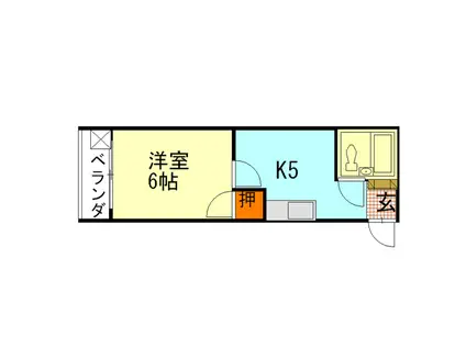 コーポセイル・イン(1K/3階)の間取り写真