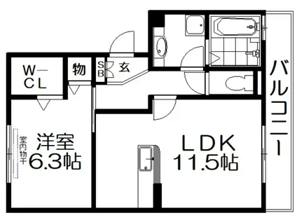 サンフルーレ(2LDK/2階)の間取り写真
