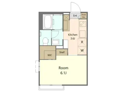 シュテルン(1K/2階)の間取り写真