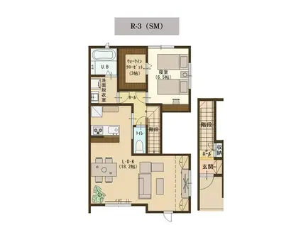 ユーソニアン上越・大字寺町A(1LDK/1階)の間取り写真