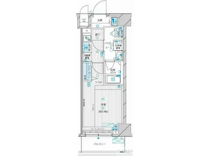 メインステージ高円寺(1K/2階)の間取り写真