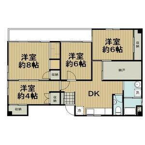 川出ビル(4SDK/3階)の間取り写真