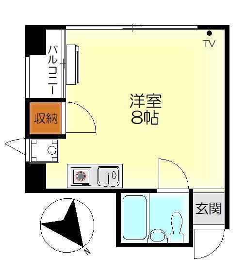 シティライフビル(ワンルーム/4階)の間取り写真