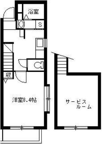 SUN RIVER 燦(1SK/1階)の間取り写真