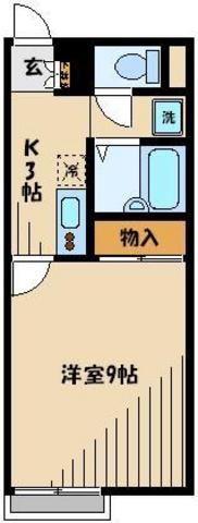レオネクストひまわりII(1K/1階)の間取り写真
