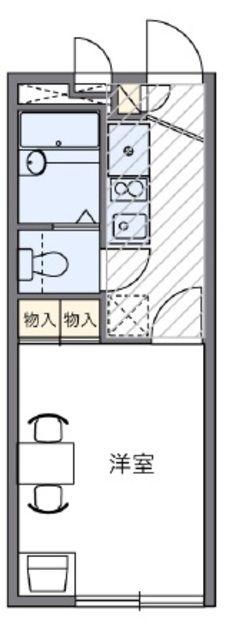 レオパレスグレイスパティオ(1K/2階)の間取り写真